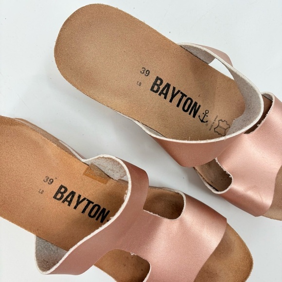 Bayton Bronze Wedge Slip On Cork Sandals Size 39 - Picture 9 of 9